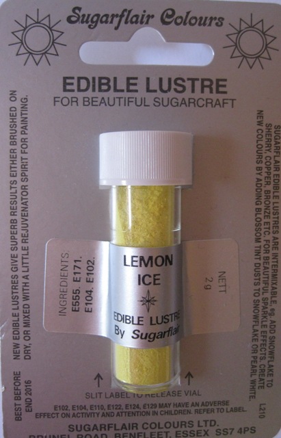 Prachová barva perleťová - Lemon Ice - citronová
