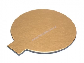 Tác na minidezerty zlatý tenký kruh 8 cm