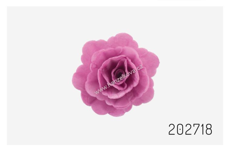 Oplatková růže střední amarantová - 1 kus