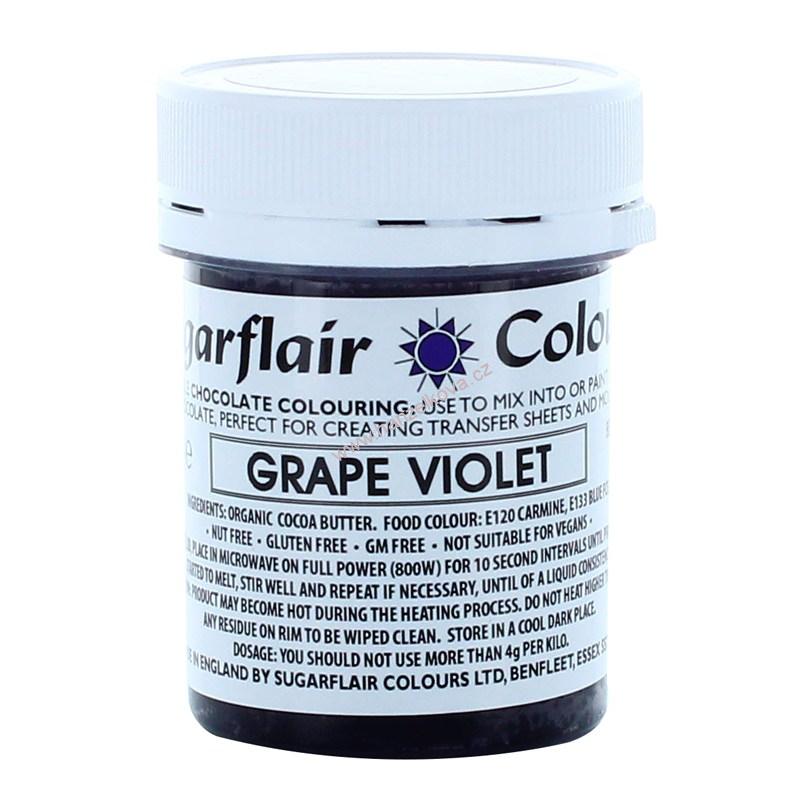 Barva na bázi kakaového másla Sugarflair Grape Violet 35g