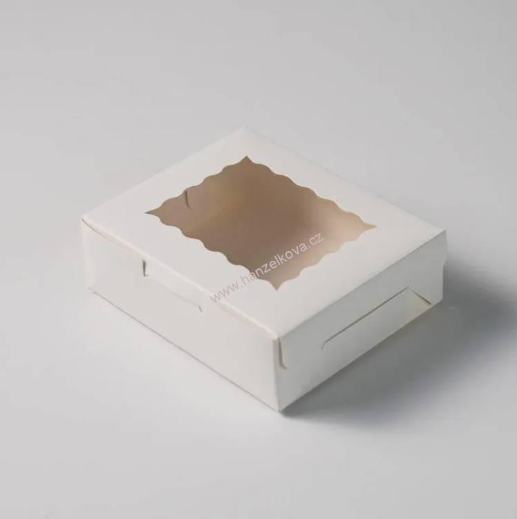 Krabice bílá s okénkem 12x10x4cm