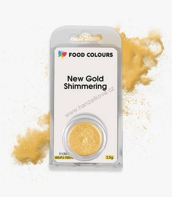 Prachová barva perleťová - Food Colours New Gold Shimmering 2,5g