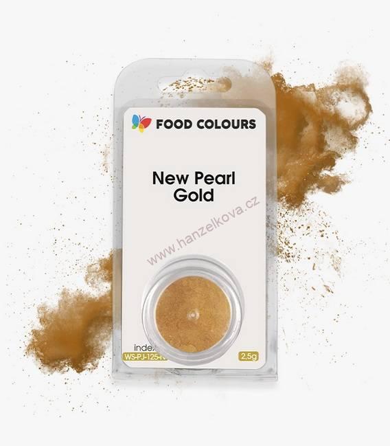 Prachová barva perleťová - Food Colours New Pearl Gold 2,5g