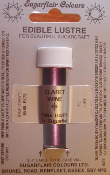 Prachová barva perleťová - Claret Wine