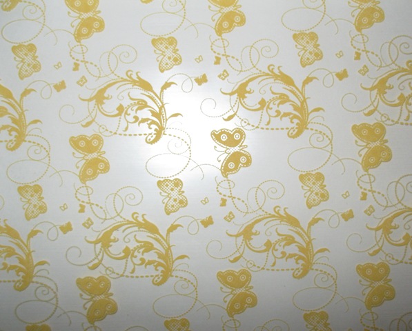 Chocotransfér - motýl žlutý 37 x 27 cm 