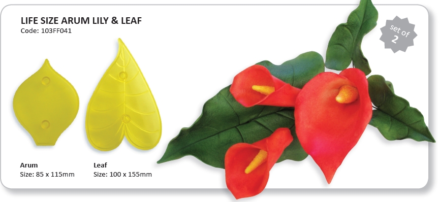 JEM Arum Lily & Leaf-Life Size