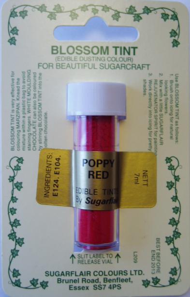 Prachová barva - Poppy Red
