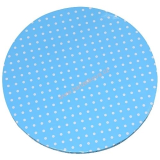 Podložka 35 cm - modrá s puntíky