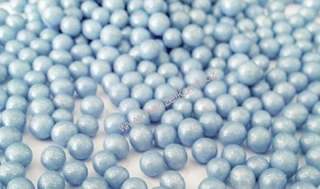 Cukrovo-rýžové kuličky světle modré s perletí 80g