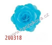 Oplatková růže střední modrá - 1 kus