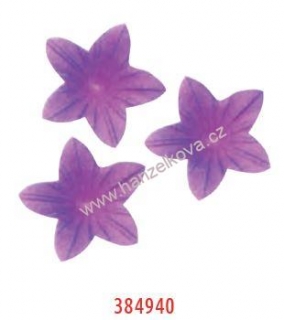 Dekorace z jedlého papíru - květ mini stínovaný fialový 400ks