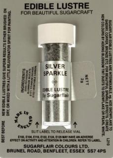 Prachová barva perleťová - Silver Sparkle
