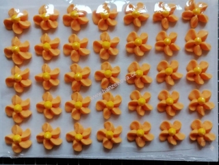 Cukrové zdobení - květy toč. oranžové