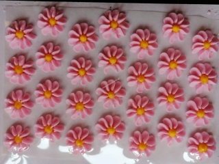 Cukrové zdobení - Gerbery růžové