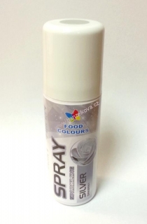 Barva ve spreji Food Colours Pearl 50 ml Stříbrná
