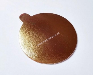 Podložka na minidezerty zlatá 5cm