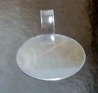 Plastový tácek pod dezerty - kulatý transparent