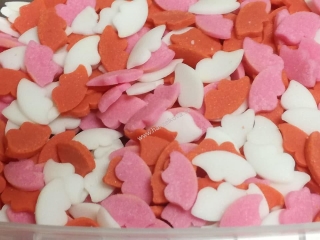 Cukrové pusinky Soft červeno-růžovo-bílé 50g