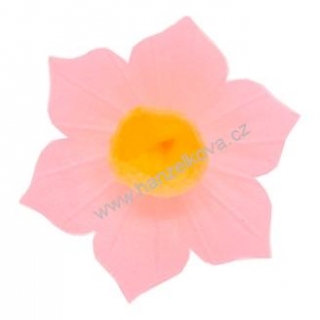 Dekorace z jedlého papíru Narcis růžový - 1 kus