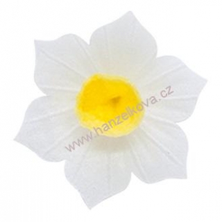 Dekorace z jedlého papíru Narcis bílý - 1 kus