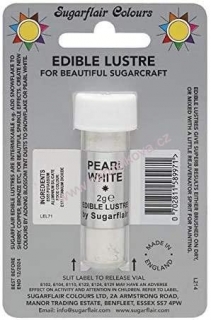 Prachová barva perleťová - PEARL WHITE - bílá 2g