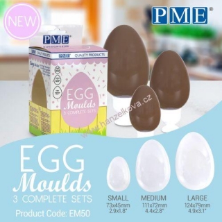 Čokoforma PME - 3 D vejce - 3 velikosti