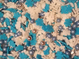 Cukrové zdobení - mix modrý 50g