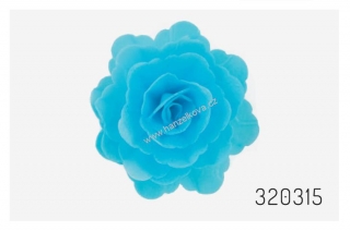 Oplatková růže velká sv. modrá - 1 kus