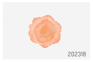 Oplatková růže střední lososová stínovaná - 1 kus