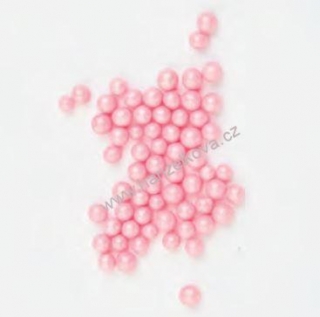 Cukrové kuličky perleťově růžové 300g/5mm