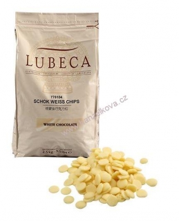 Čokoláda bílá LUBECA 33% - 500g