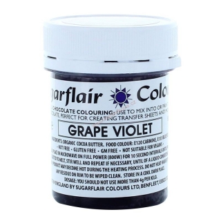 Barva na bázi kakaového másla Sugarflair Grape Violet 35g
