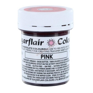 Barva na bázi kakaového másla Sugarflair Pink 35g
