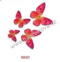 Motýlci z jedlého papíru růžoví - 87 ks