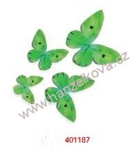 Motýlci z jedlého papíru zelení - 87 ks