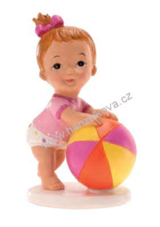 Figurka - dítě s balonem - holka