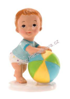 Figurka - dítě s balonem - kluk