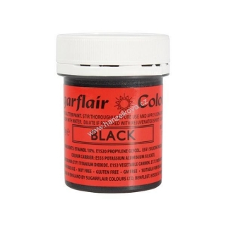 Tekutá glitterová barva Sugarflair Black