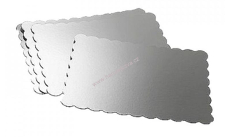 Podložka stříbrná vlnitá 32,5 x 47,5 cm - 1ks